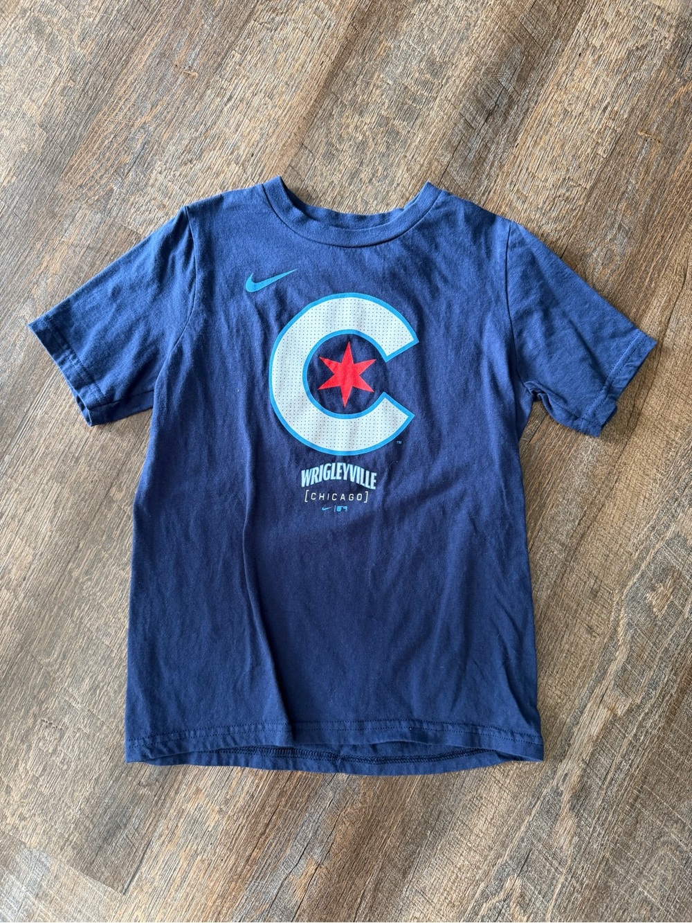 Nike Chicago Cubs Wrigleyville Youth T-Shirt | Size Small (8) | Navy Blue